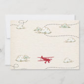Airplane Birthday Photo Invitation Vintage Plane 招待状 (裏面)