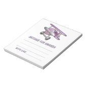 Airplane birthday time capsule message ノートパッド (回転)
