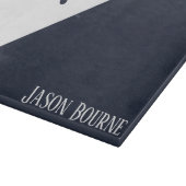 Airplane Blue and White Aviation Personalized  カッティングボード (角)