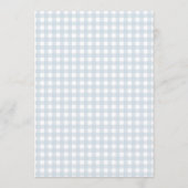 Airplane Blue Gingham Baby Shower Invitation 招待状 (裏面)
