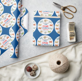 Airplane Boy 1st Birthday | Fun Sky Theme Party ラッピングペーパー