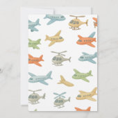 Airplane Boy 1st Birthday | Fun Sky Theme Party 招待状 (裏面)