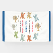 Airplane Boy 1st Birthday | Fun Sky Theme Party 横断幕 (横)