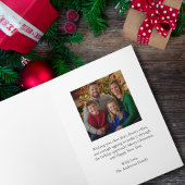 Airplane carries Christmas Tree Family Photo Funny カード