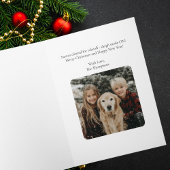 Airplane Christmas Tree Family Photo Simple Custom カード