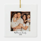 Airplane Christmas Tree & Photo Simple Aviation セラミックオーナメント (裏面)