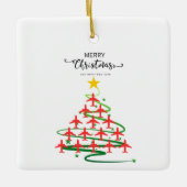 Airplane Christmas Tree & Photo Simple Aviation セラミックオーナメント (正面)