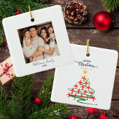 Airplane Christmas Tree & Photo Simple Aviation セラミックオーナメント