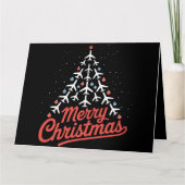 Airplane Christmas Tree Pilot カード (正面)