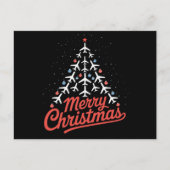 Airplane Christmas Tree Pilot シーズンポストカード (正面)