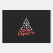 Airplane Christmas Tree Pilot ラッピングペーパーシート (正面)