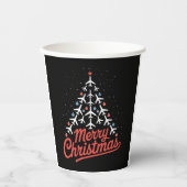 Airplane Christmas Tree Pilot 紙コップ (正面)