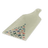 Airplane Christmas Tree Retro Pilot Flying Flight  カッティングボード (角)