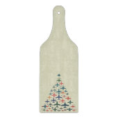 Airplane Christmas Tree Retro Pilot Flying Flight  カッティングボード (正面)