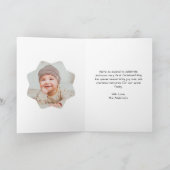 Airplane First Christmas Baby Photo Modern Custom カード (内部)