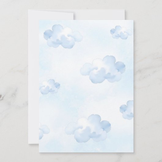 Airplane Fly On Over Boy Birthday Invitation 招待状 (裏面)