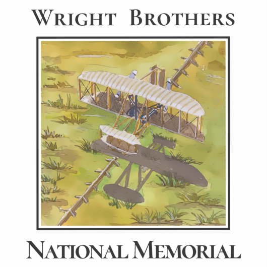 Airplane from Wright Brothers, National Memorial シール (正面)