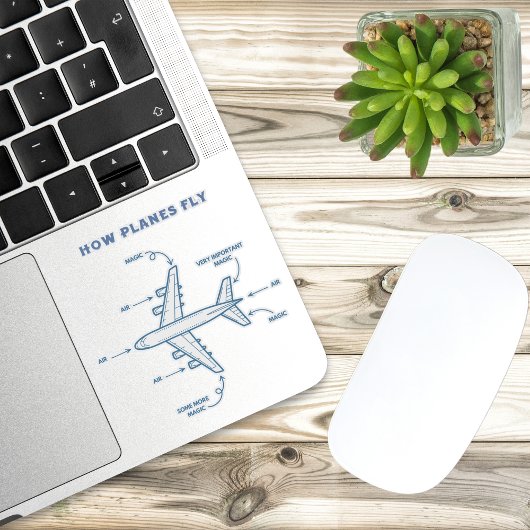 Airplane Funny How Planes Fly Pilot or Flight Crew シール