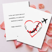 Airplane Heart I love My Pilot Valentine's Day シーズンカード