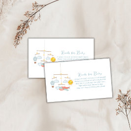 Airplane Hot Air Balloon Books For Baby Shower  エンクロージャーカード