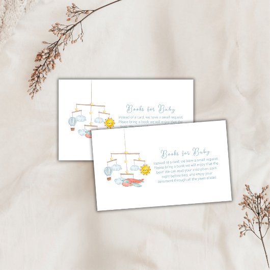 Airplane Hot Air Balloon Books For Baby Shower  エンクロージャーカード