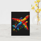 Airplane Jigsaw Puzzle Kids Toddler Boys Autism Aw カード (黄色い花)