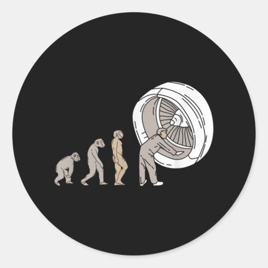 Airplane Mechanic Aircraft Maintenance Technician ラウンドシール (正面)