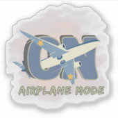Airplane Mode ON - 楽しい旅行 & 邪魔しないで シール (正面)