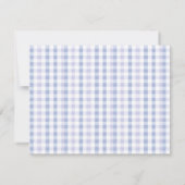 Airplane Nursery Note Card with Blue Gingham Back 案内状 (裏面)