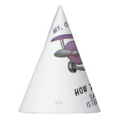 Airplane Oh My Time Flies Travel First Birthday  パーティーハット (左)