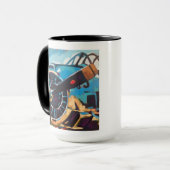 Airplane Painting - Gift for Aviation Enthusiasts マグカップ (正面左)