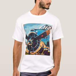 Airplane Painting - Gift for Aviation Enthusiasts Tシャツ