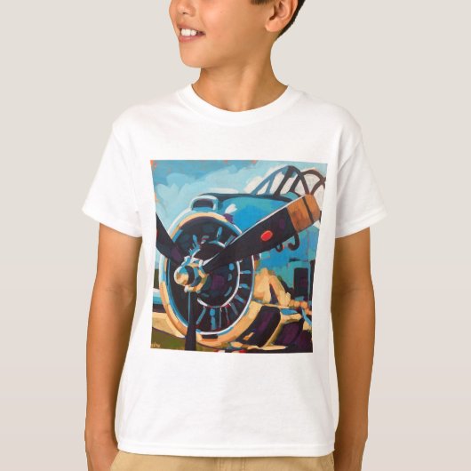 Airplane Painting - Gift for Aviation Enthusiasts Tシャツ (正面)
