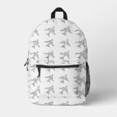 Airplane Pattern Backpacks プリントバックパック (正面)