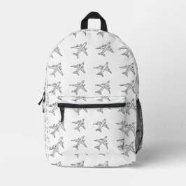 Airplane Pattern Backpacks プリントバックパック