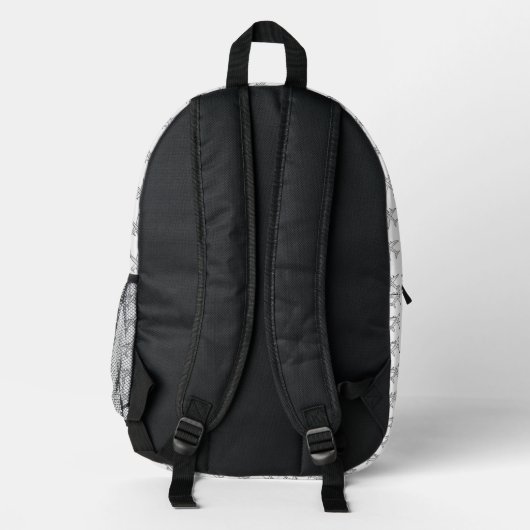 Airplane Pattern Backpacks プリントバックパック (裏面)