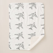 Airplane Pattern Blankets シェルパブランケット (正面)