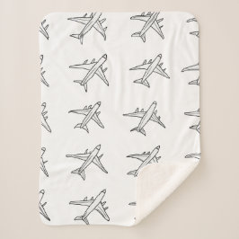 Airplane Pattern Blankets シェルパブランケット