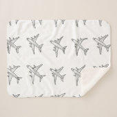 Airplane Pattern Blankets シェルパブランケット (正面(横))