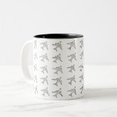 Airplane Pattern Mugs ツートーンマグカップ (正面左)