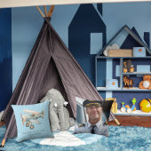 Airplane Photo "Hug This Until I Land" Baby Boy クッション