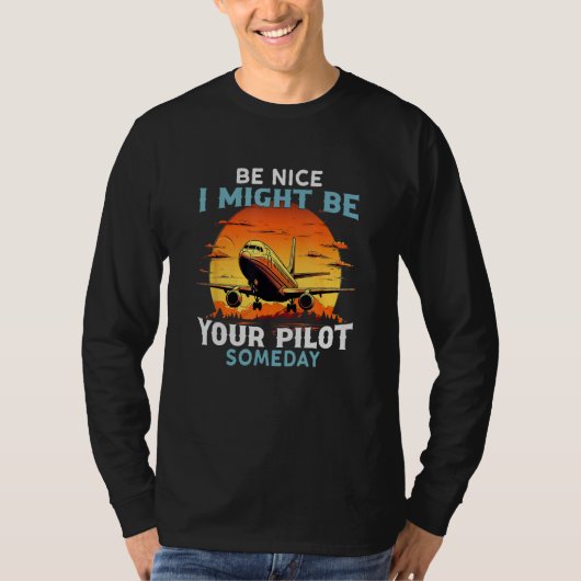 Airplane Pilo For Men Women  Saying Pilot Dad Tシャツ (正面)