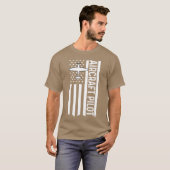 Airplane Pilot Aviation American Flag Plane friend Tシャツ (正面フル)