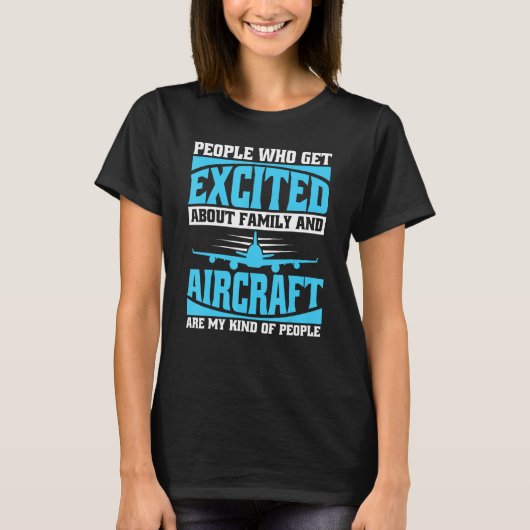 Airplane Pilot Aviator  Aviation Fly Aircraft Pilo Tシャツ (正面)