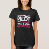 Airplane Pilot Grandmother Aviator  Aircraft Pilot Tシャツ (正面)