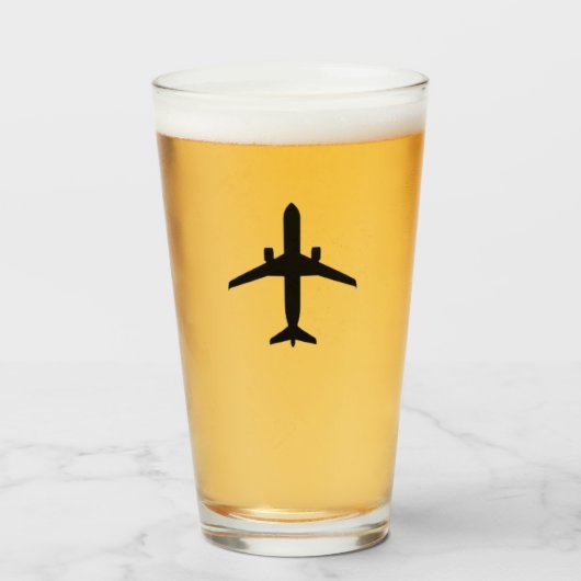 Airplane Pint Glass タンブラーグラス (ドリンク正面)