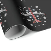 Airplane Plaid Christmas Pilot ラッピングペーパー (ロールコーナー)