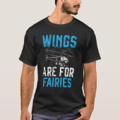Airplane  Plane Pilot Aviator Sky Flight Instructo Tシャツ (正面)