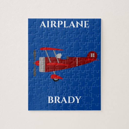 Airplane puzzle with personalized name. ジグソーパズル (縦)