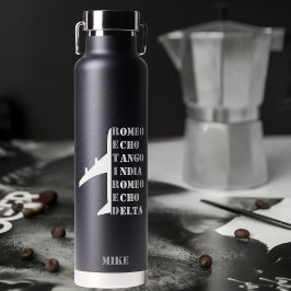 Airplane Retired Nato Phonetic Alphabet Aviation ウォーターボトル